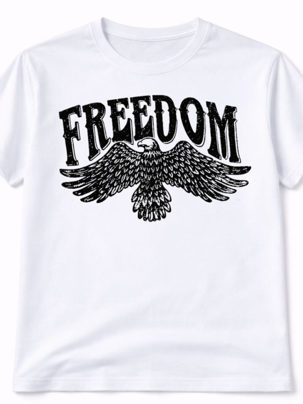 Freedom Eagle Graphic T Shirt Trendy Boutique Style Tee Mens White